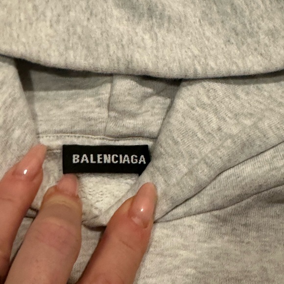 Balenciaga Heather Grey Kids Hoodie - Picture 3 of 8